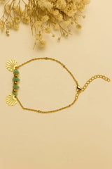 Aqua Shell Charm Anklet