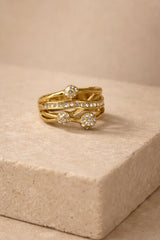 Crisscross Spark Ring