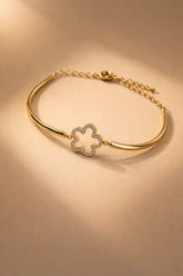 Crystal charm Bangle Bracelet
