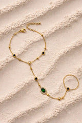 Emerald Aura Hand Chain
