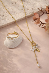 Ivory Bloom Drop Necklace