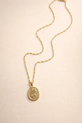 Rosélle médaillon Necklace