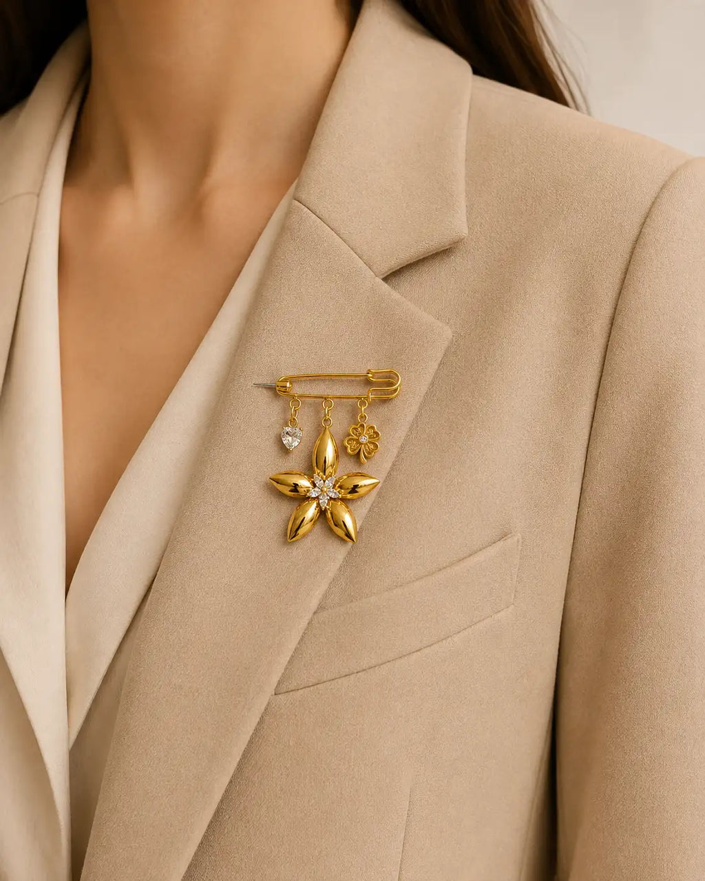 Golden Bloom Brooch