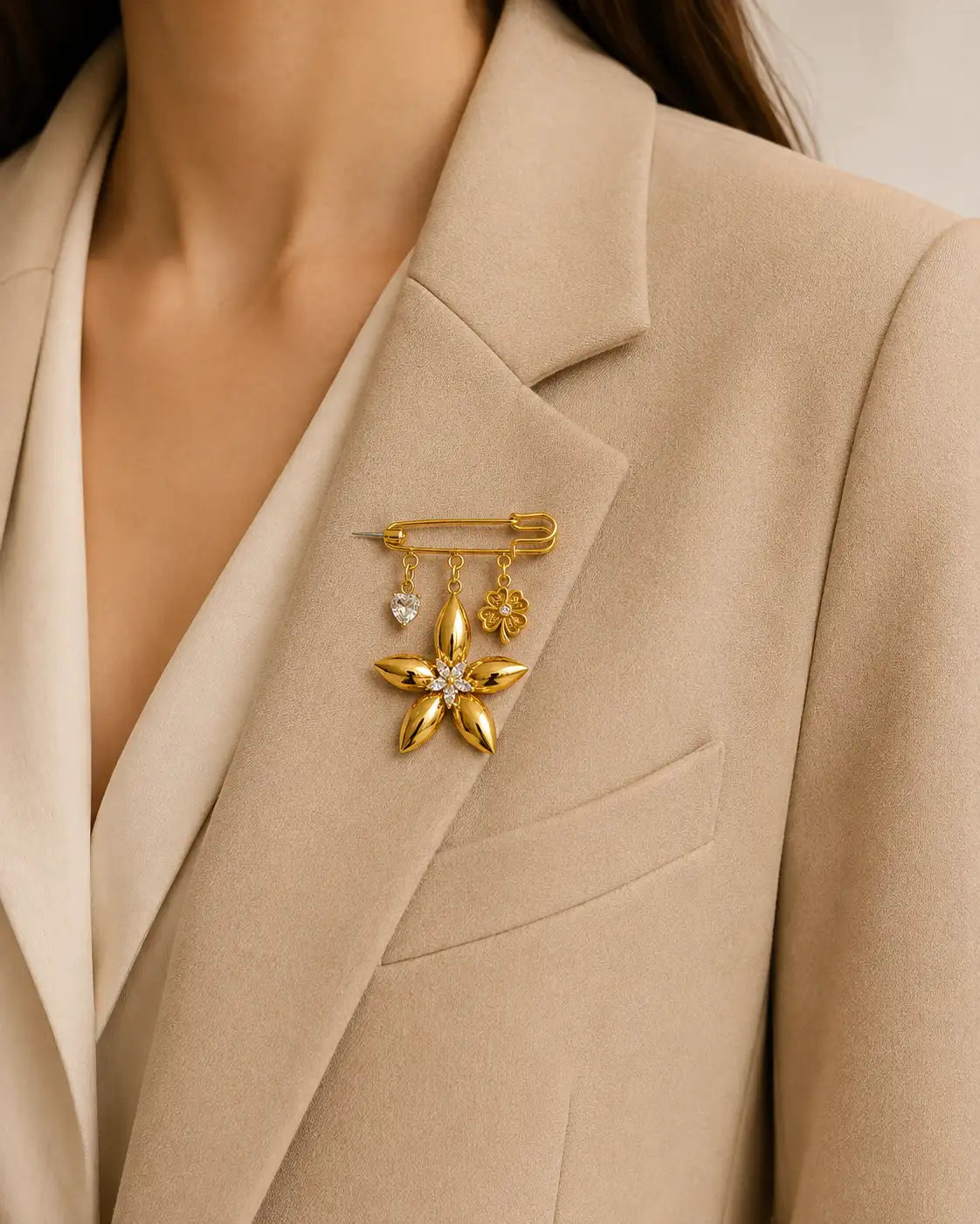 Golden Bloom Brooch