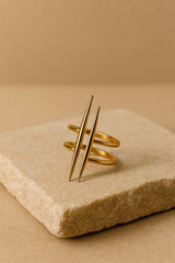 Astra Twin Spike Ring