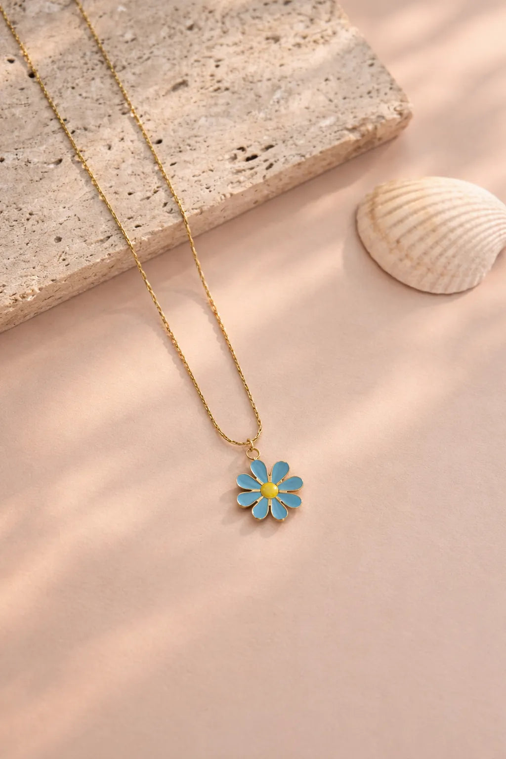 Azure Daisy Necklace