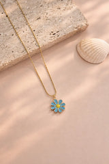 Azure Daisy Necklace