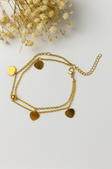 Golden Heartfall Anklet