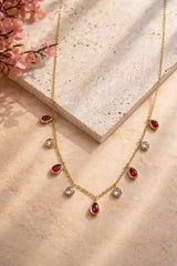 Crimson Spark Necklace