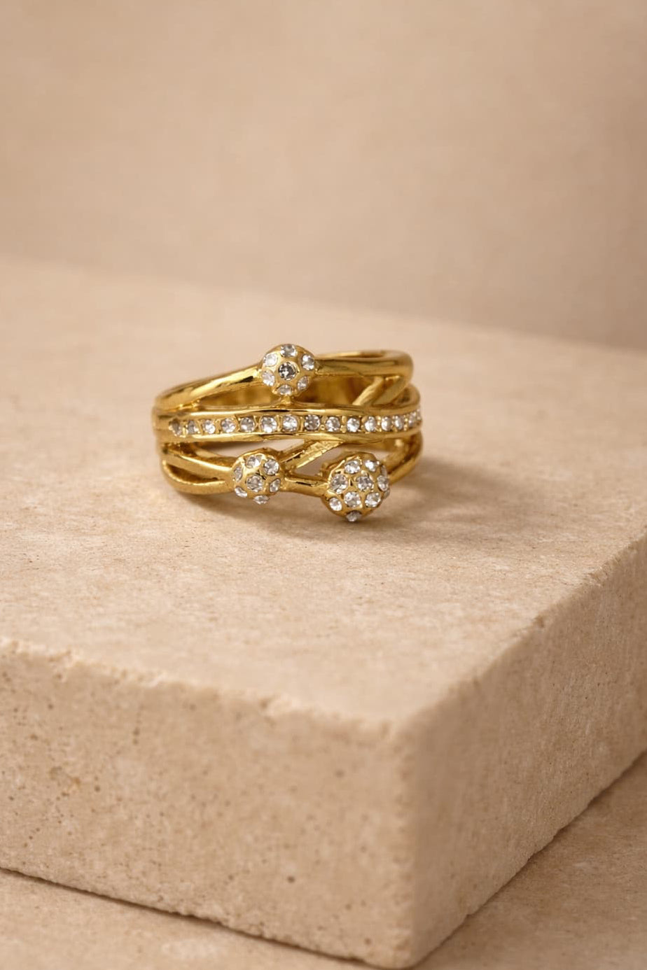 Crisscross Spark Ring