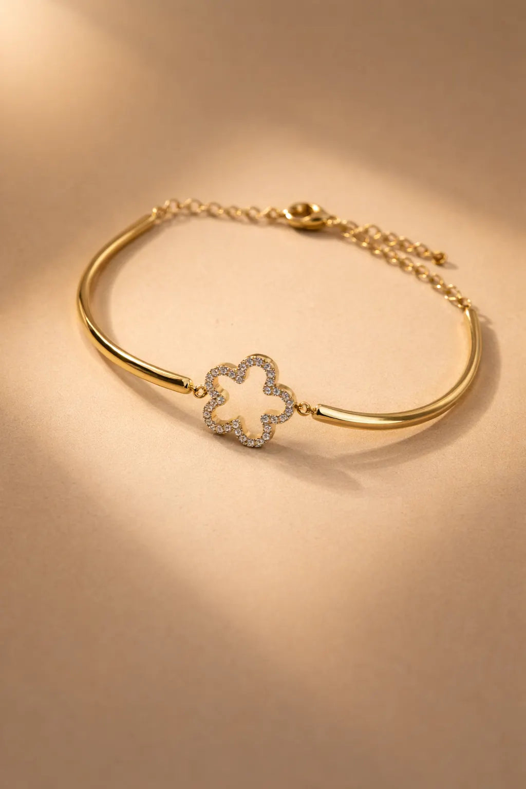 Crystal charm Bangle Bracelet