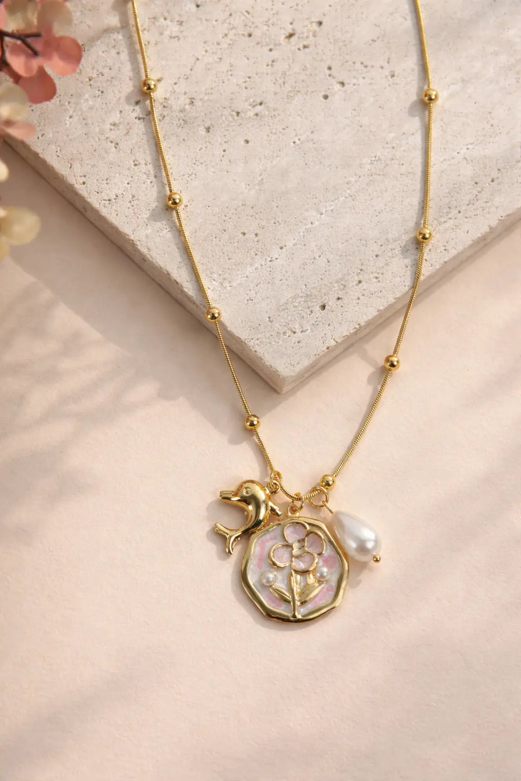 Elara Pearl Bloom Necklace