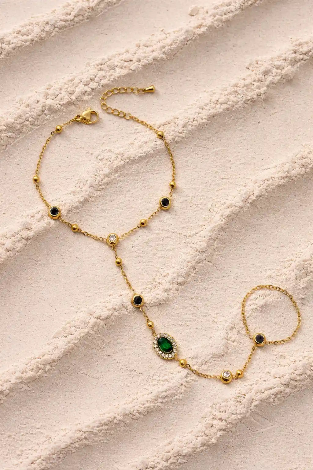 Emerald Aura Hand Chain
