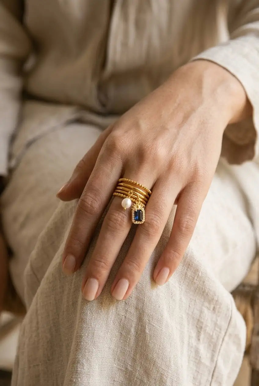 Sapphire Charm Ring