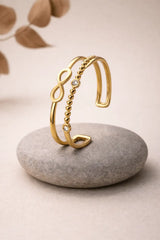 Infinity Pearl Line Cuff
