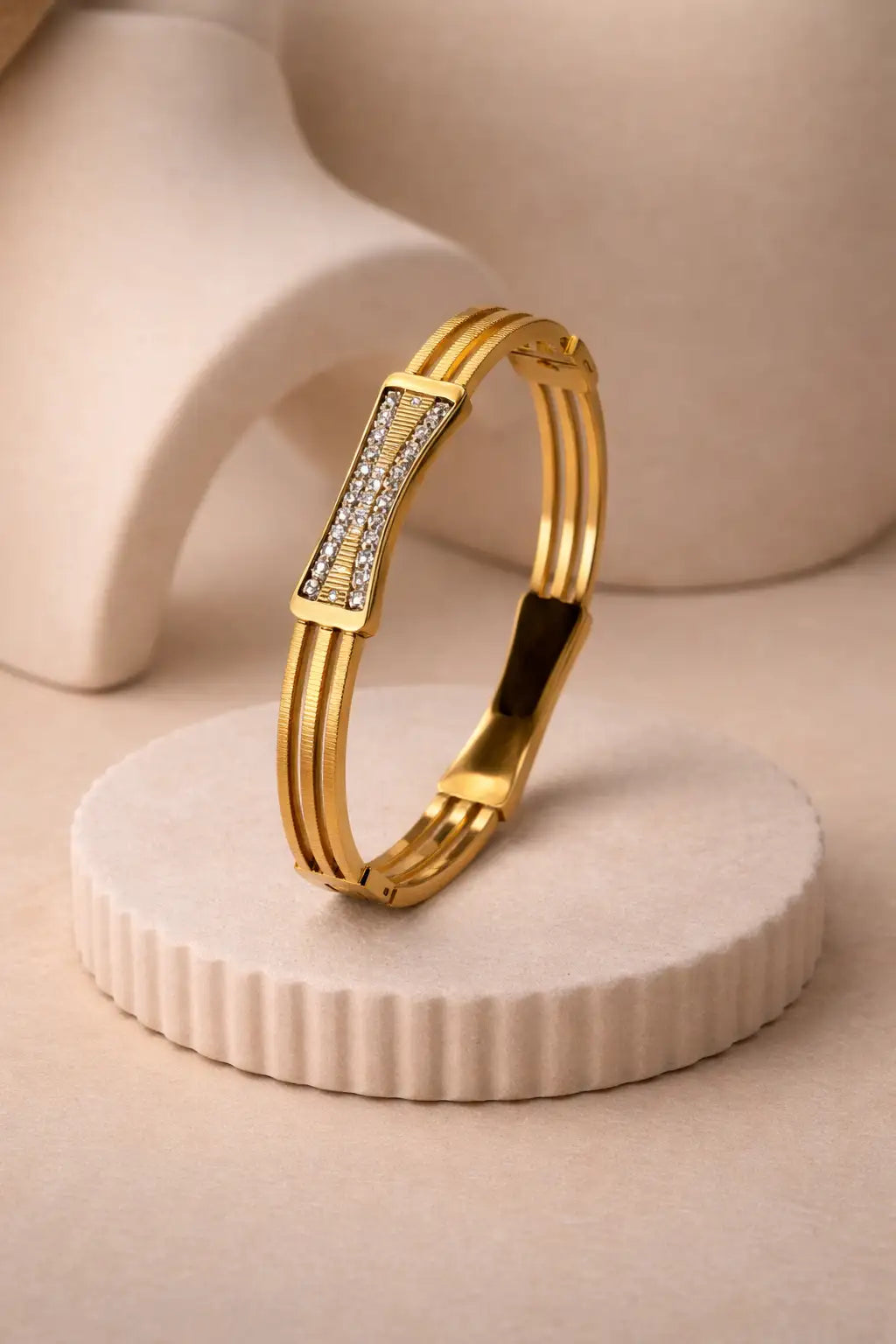 Linea Crystal Panel Bangle