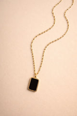 Noire Rectangle Necklace