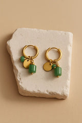 Olive Glow Mini Hoops