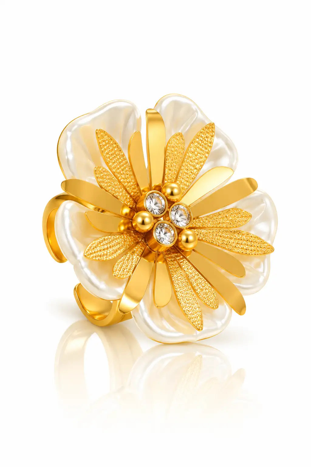 Sunlit Petal Ring