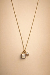 Pearl Lock rose gold Necklace