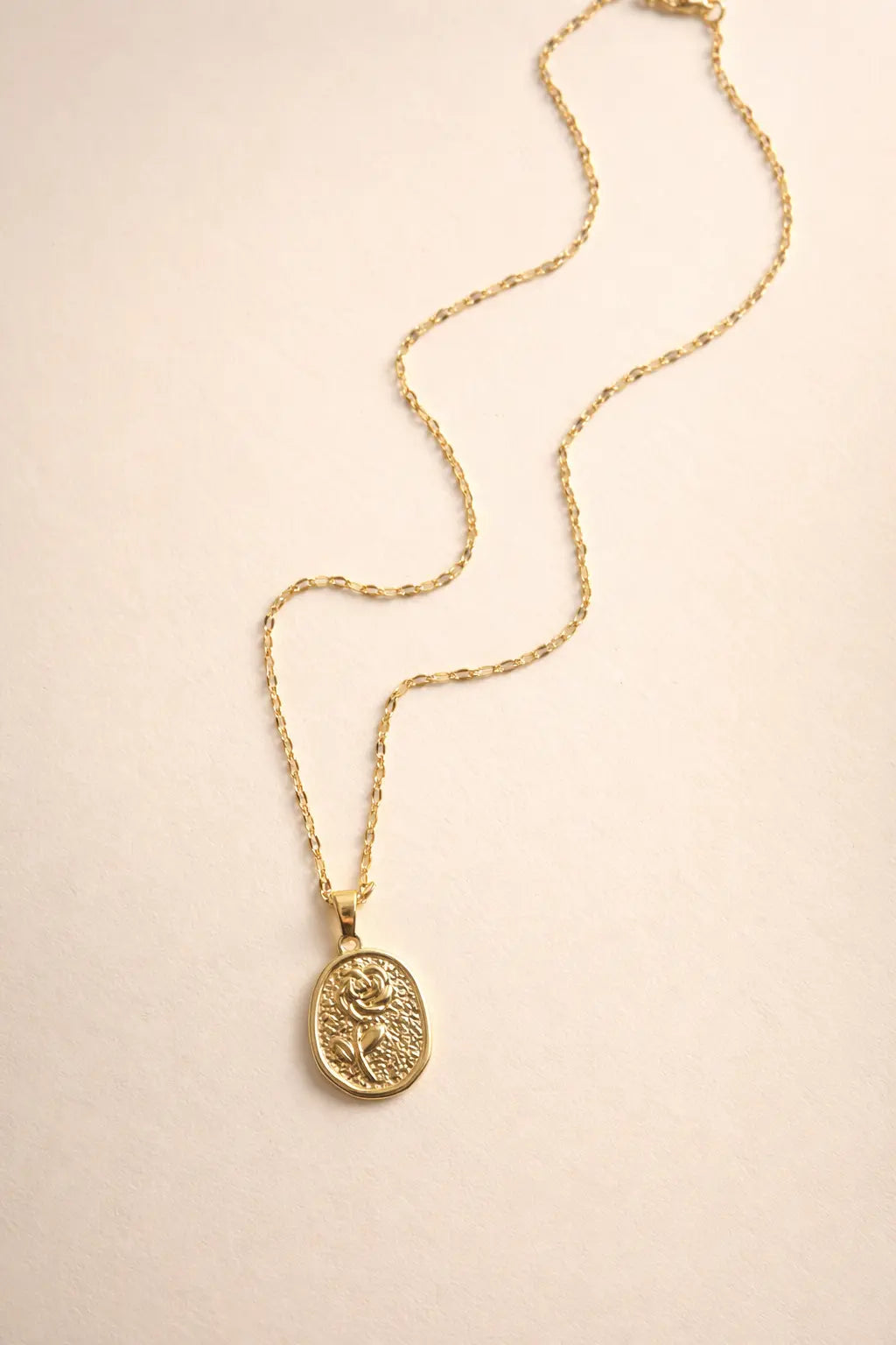 Rosélle médaillon Necklace