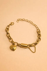 Serene Lock Heart Bracelet