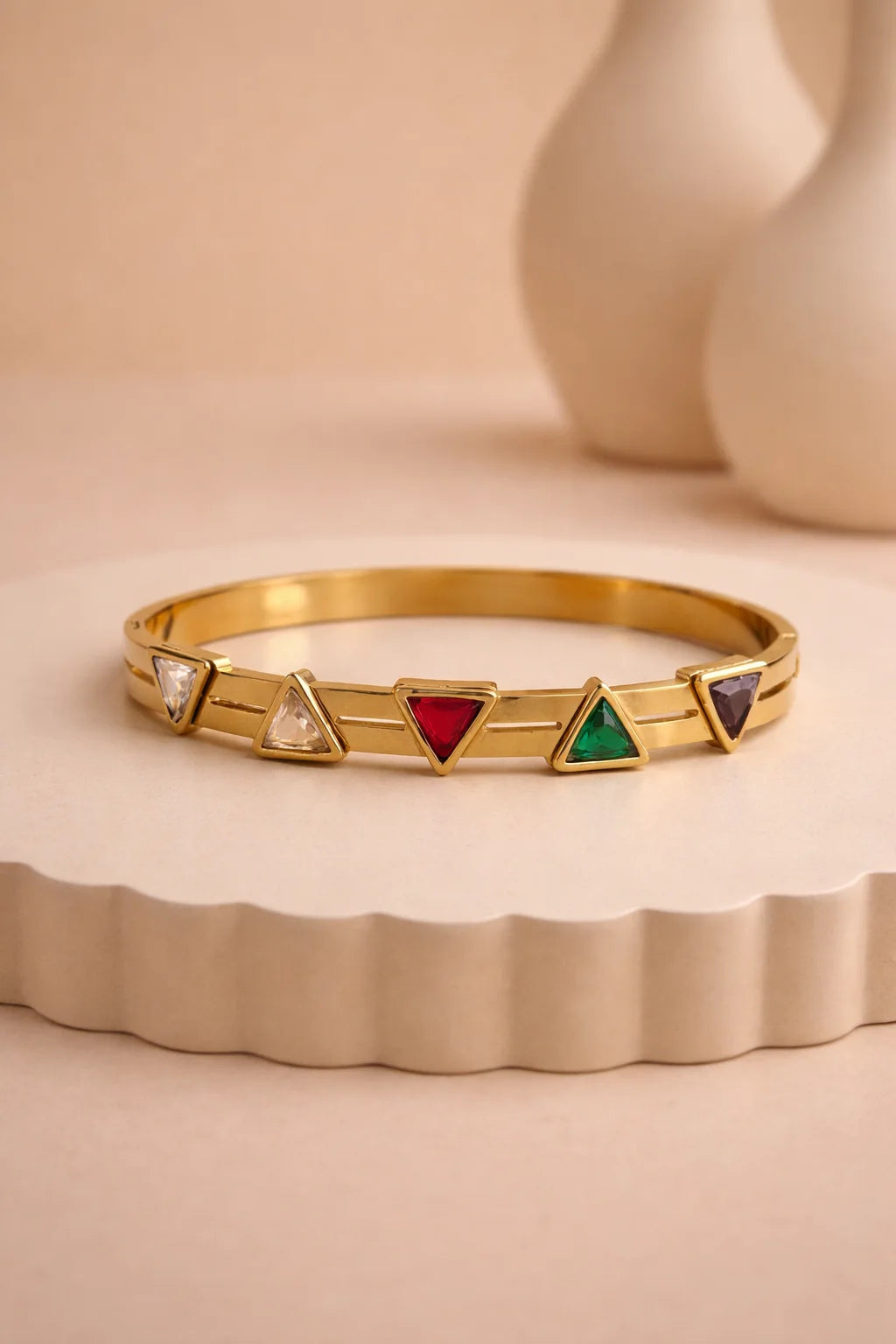 TriGem Gold Bangle