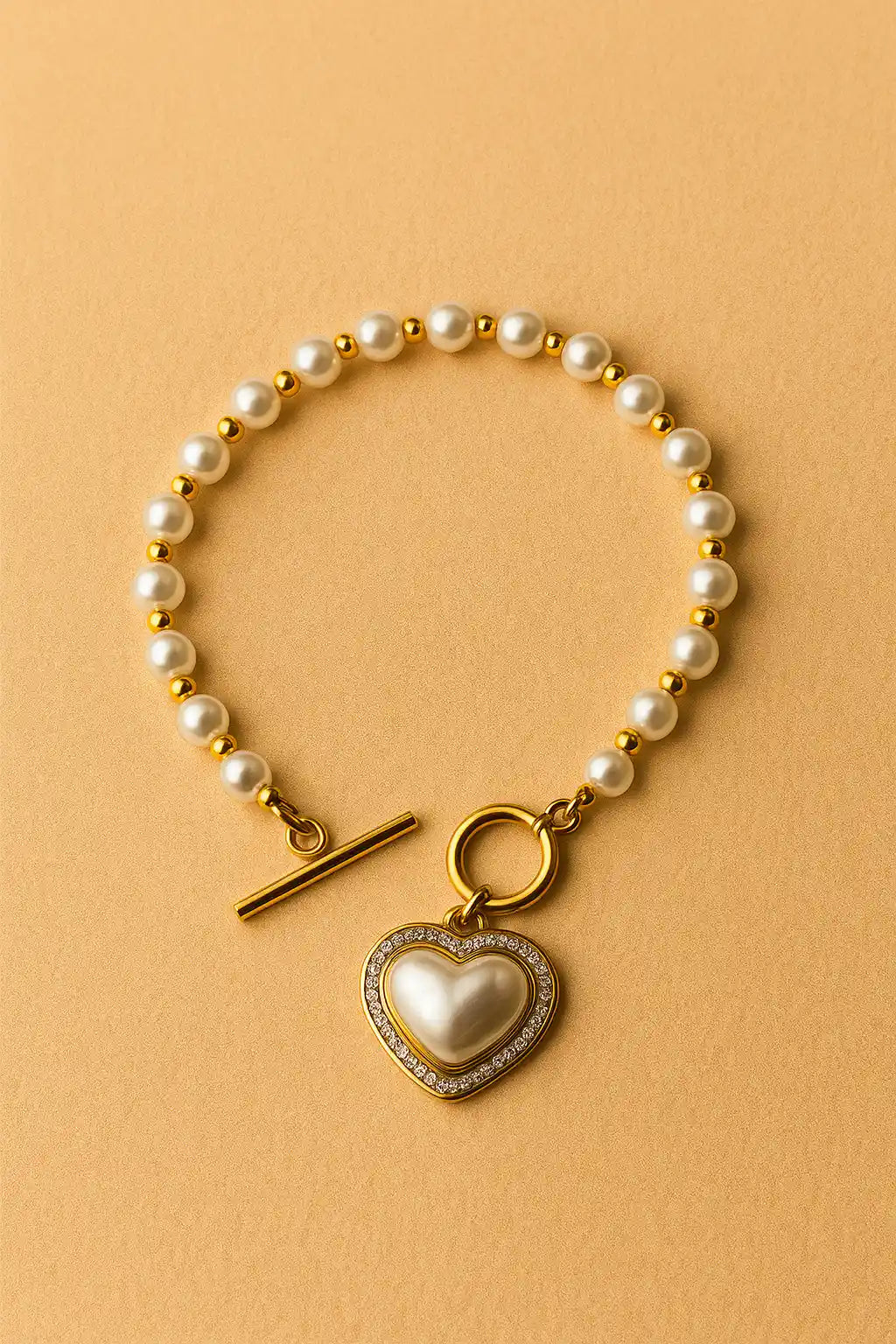 Valente Pearl Heart Bracelet